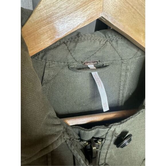 Free People Not Your Brother's Jacket Olive Green Utility Cargo Size XS‎ - Picture 3 of 8